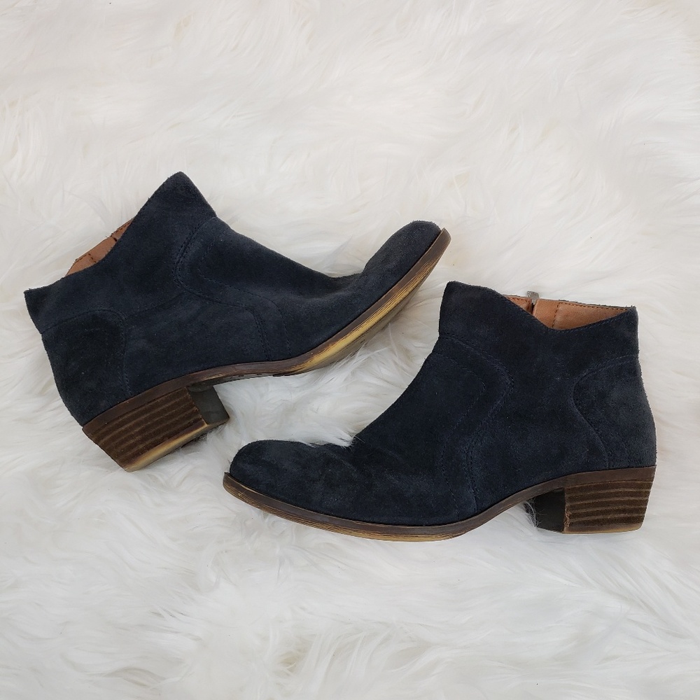 Leather Navy Lucky Brand Booties